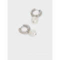 Stainless Steel Medium Light Pearl Earrings Jewelry